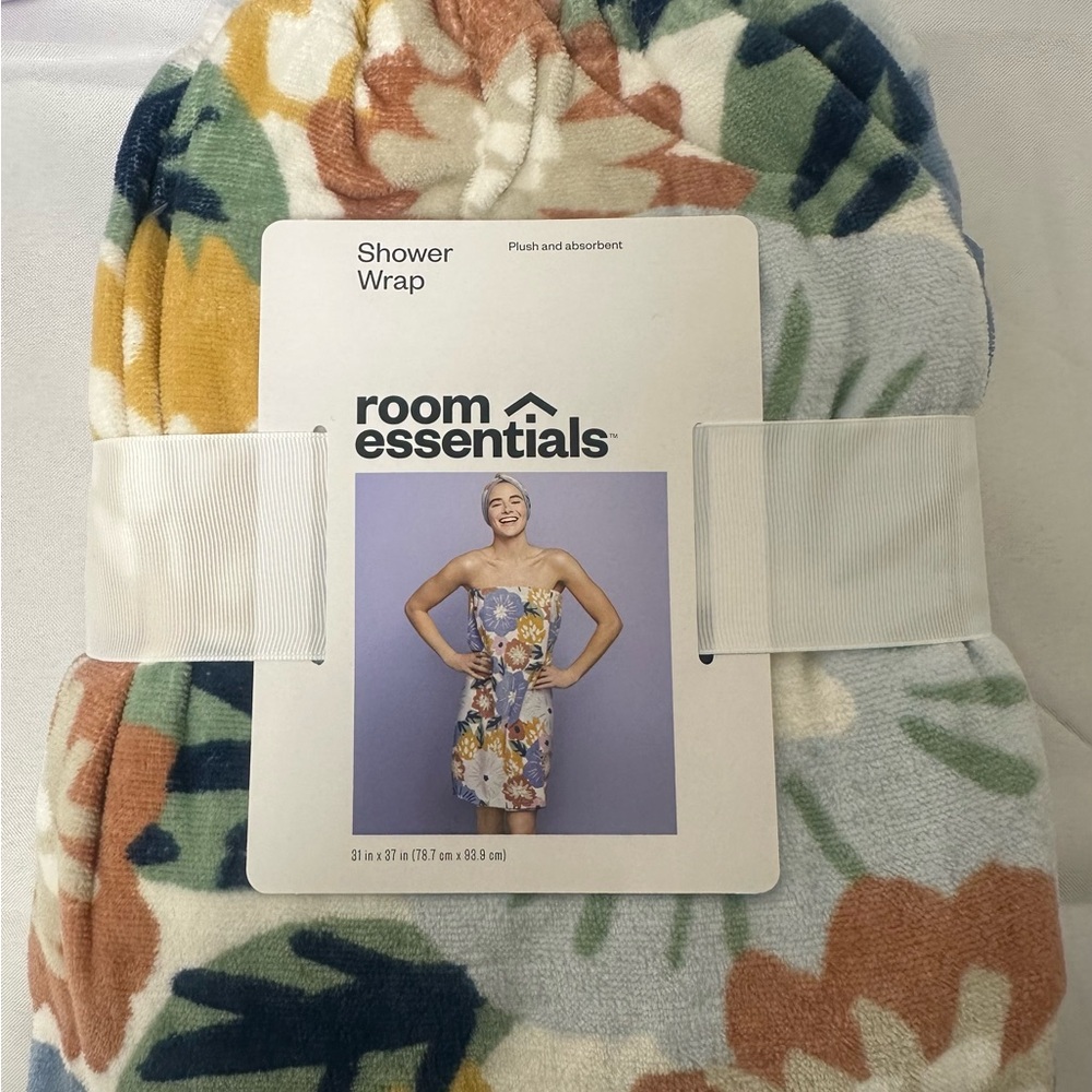 Room Essentials Multicolor Floral Shower Wrap